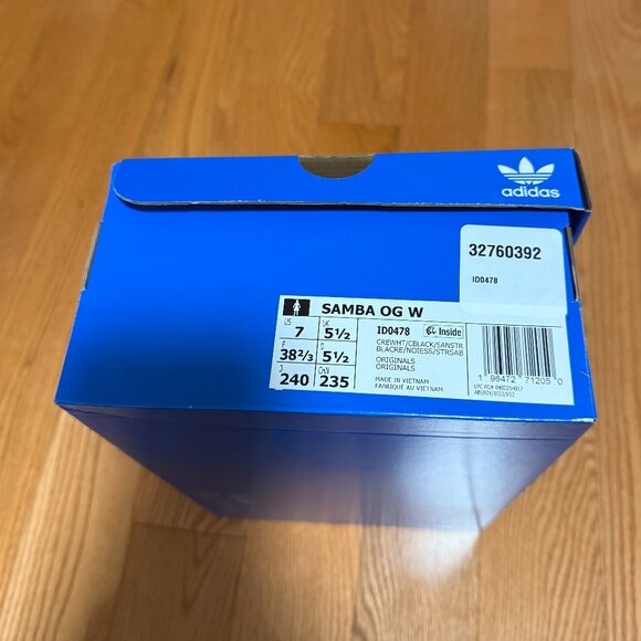 Adidas Samba OG Athletic Shoe - Cream White / Core Black / Sand Strata - Picture 13 of 13